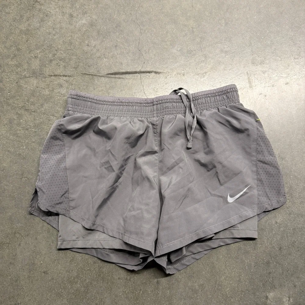 Nike Dri-FIT 2-in-1 Running Shorts Gray Small RN85632-CA05553